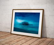 Storm. Thunder and Lightning over the West Pier - Framed