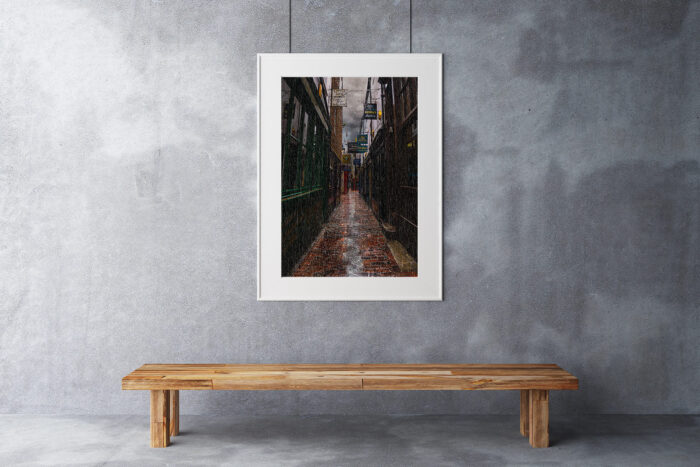 Dickensian. The Lanes, Brighton. By Brian Roe - Framed Photo-print