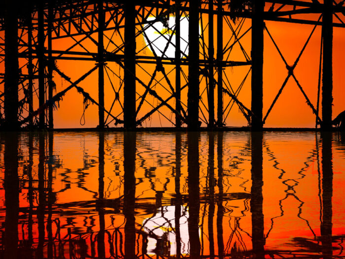 Ironwork sunset by Brian Roe