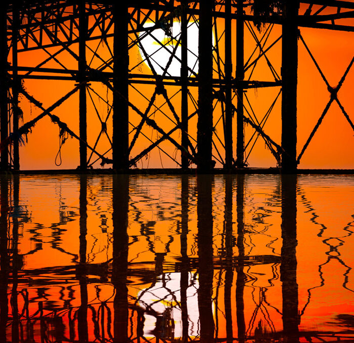 Ironwork sunset by Brian Roe