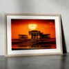 Great Ball of Sun. Sunset & Birds over the West Pier in Brighton. Photo in frame by Brian Roe