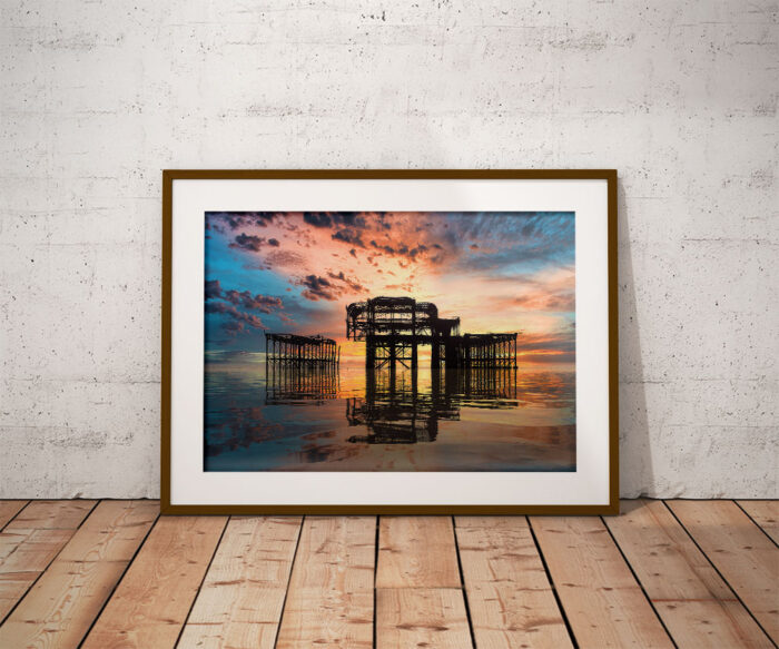 West Pier Reflections By Brian Roe - in frame