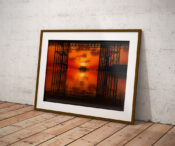 pier on pier by Brian Roe-wood-framed